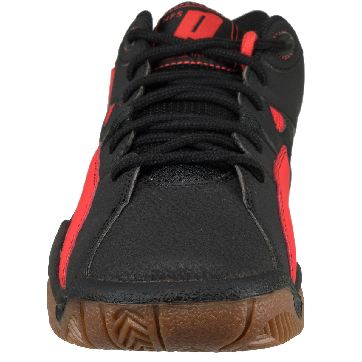 |Prince NFS II Indoor Court Shoes-Black and Red-Front View|