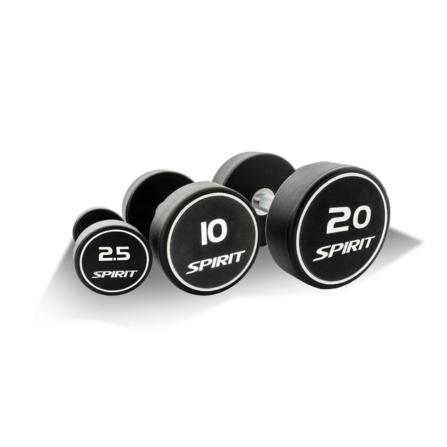 |Spirit Fitness 2.5kg to 20kg Round CPU Dumbbells Set|