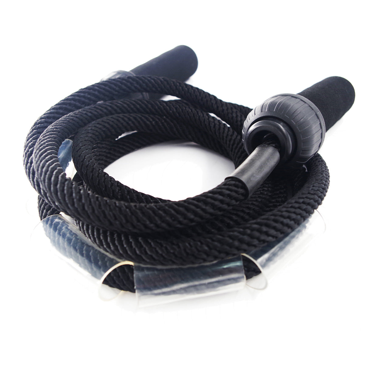 |UFC DUO WEIGHTED JUMP ROPE BLACK Angled|
