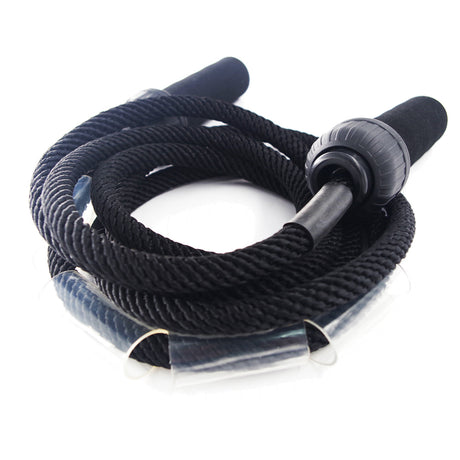 |UFC DUO WEIGHTED JUMP ROPE BLACK Angled|