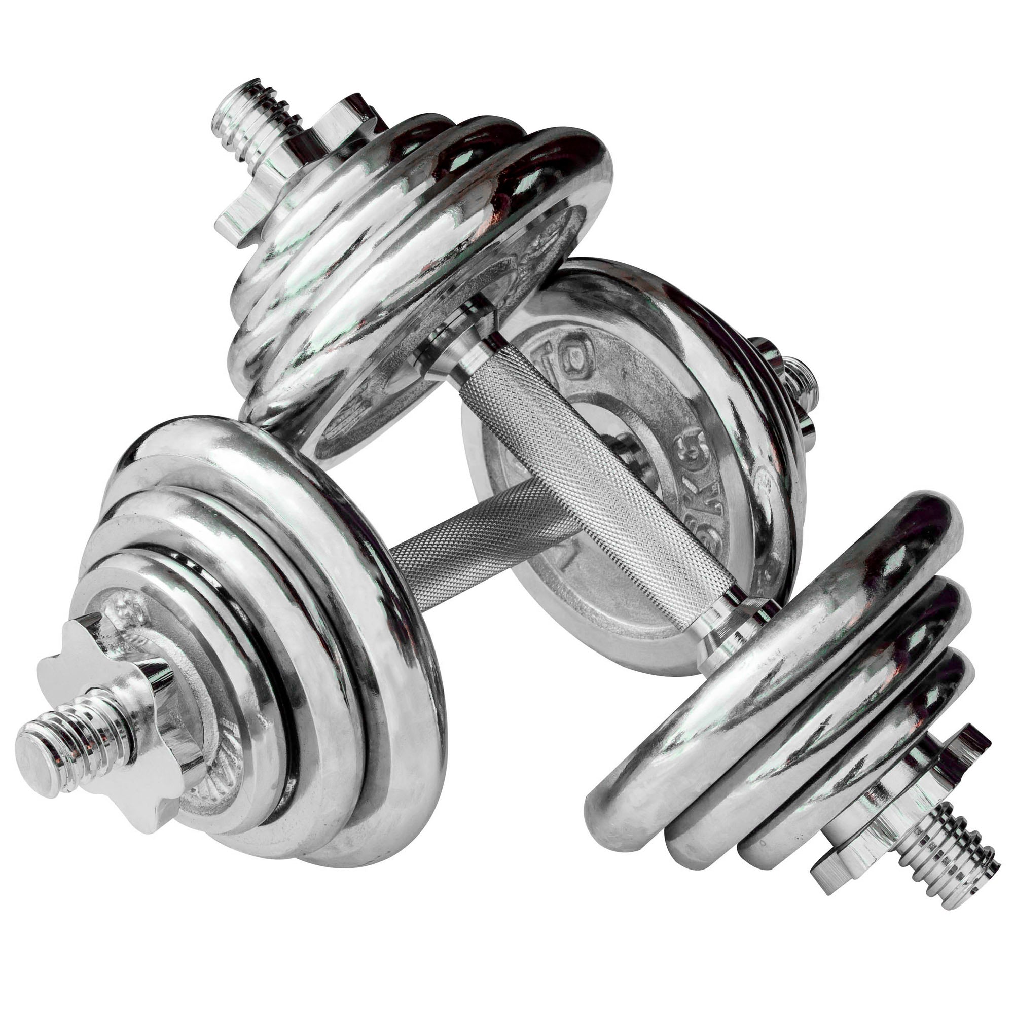 CHROME DUMBELL SET 20kg
