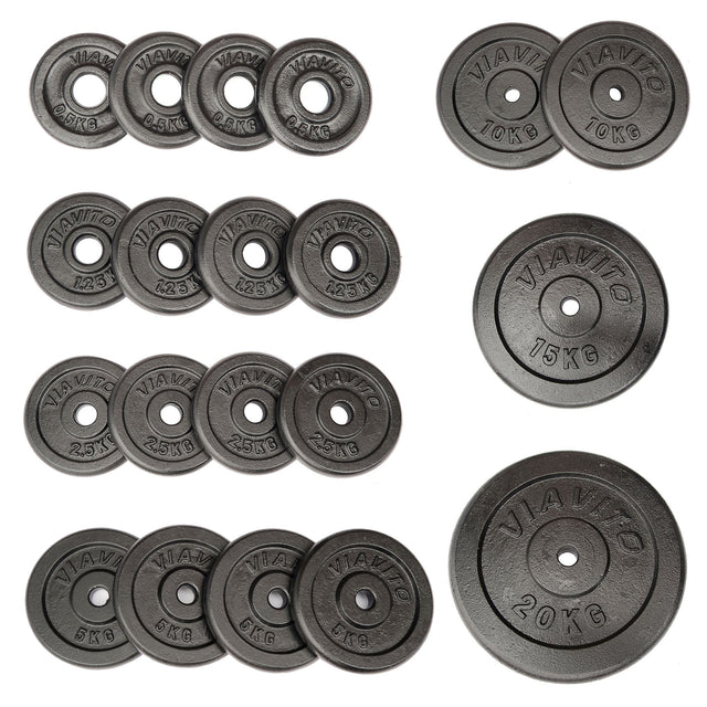 |1 x 15kg|1 x 20kg|2 x 10kg|2 x 15kg|2 x 20kg|4 x 0.5kg|4 x 1.25kg|4 x 2.5kg|4 x 5kg|