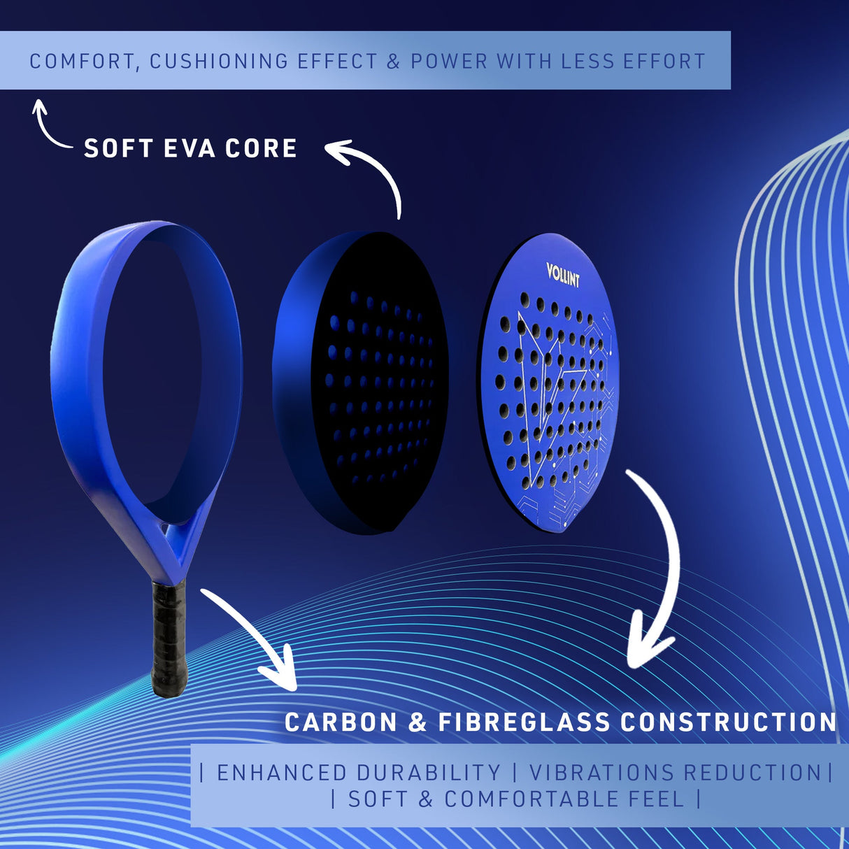 |Vollint Z2 Padel Racket Infographic|