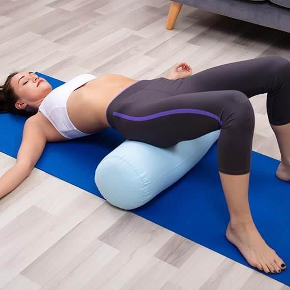 yoga bolsters and cushions