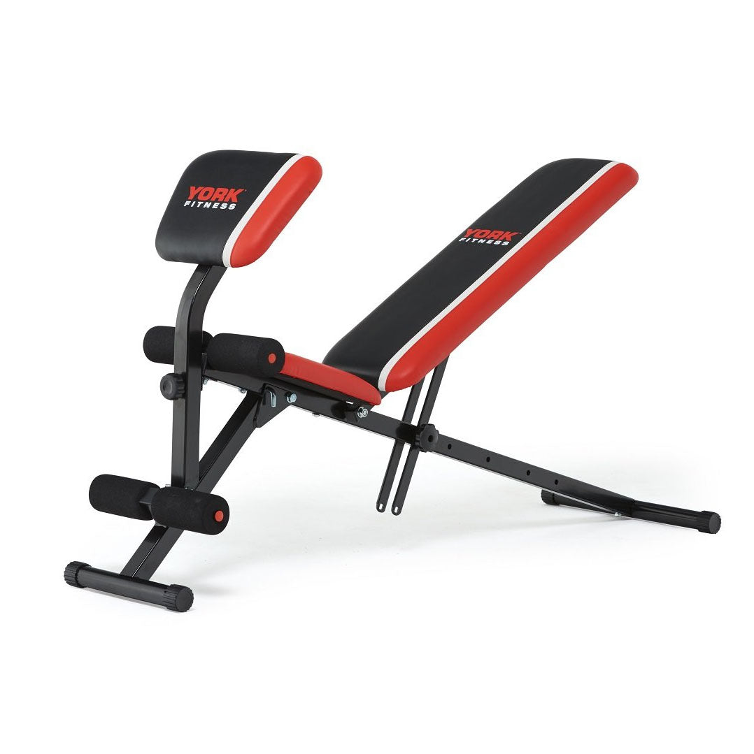 |York Warrior 2 in 1 Dumbbell and Ab Bench with Curl|