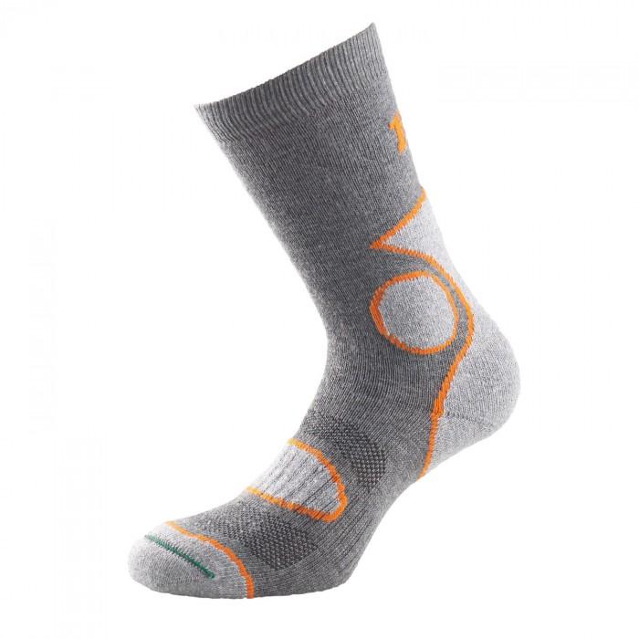 |1000 Mile 2 Season Performance Single Layer Socks-Orange/Grey|