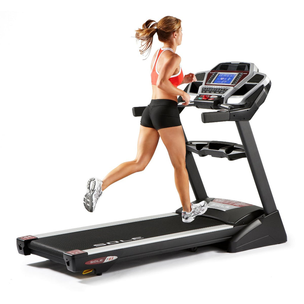 |Sole F83 Folding Treadmill in Use - Back View|