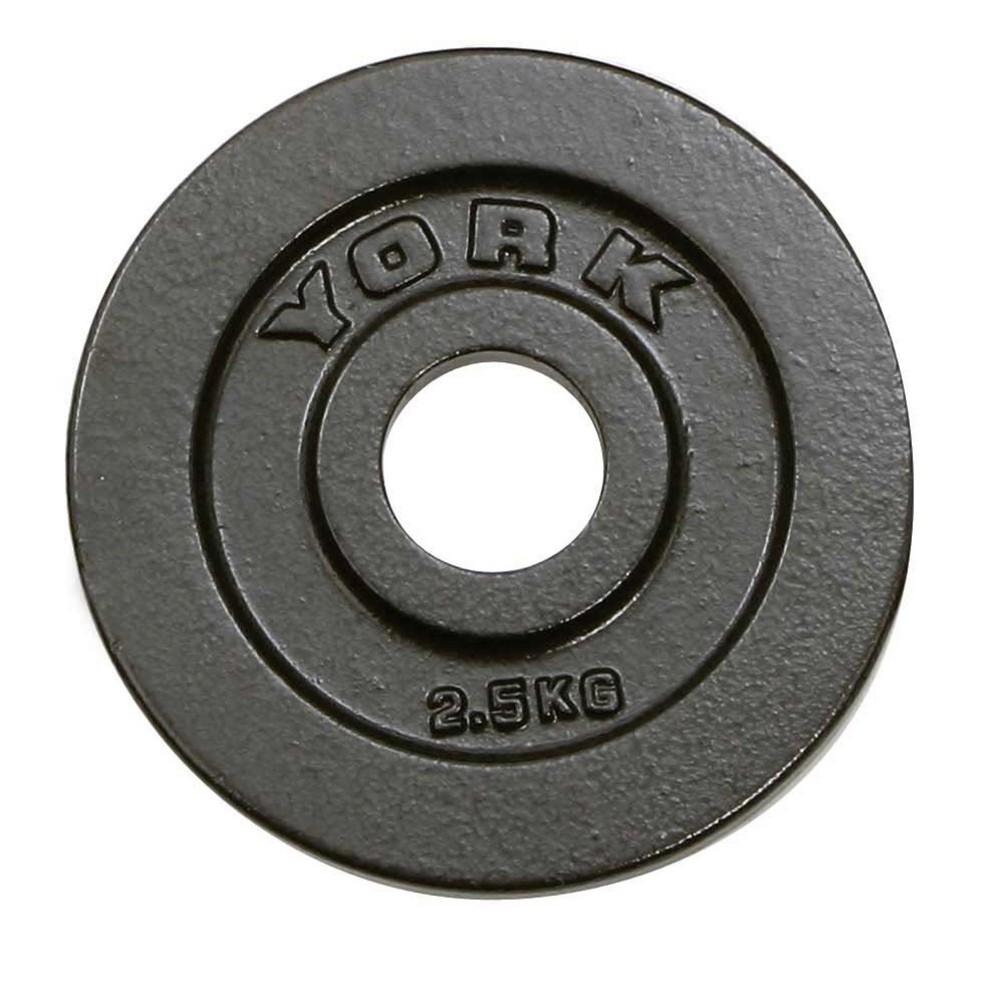 |York 2.5kg Hammertone Cast Iron Olympic Plate|
