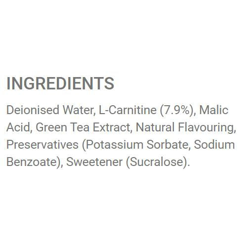 |Applied Nutrition L-Carnitine 3000 Shot + Green Tea Box - Ingredients|