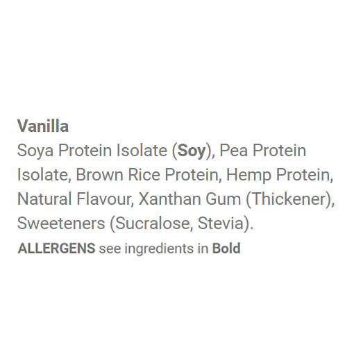 |Applied Nutrition Vegan Pro 2.1kg - Ingredients|