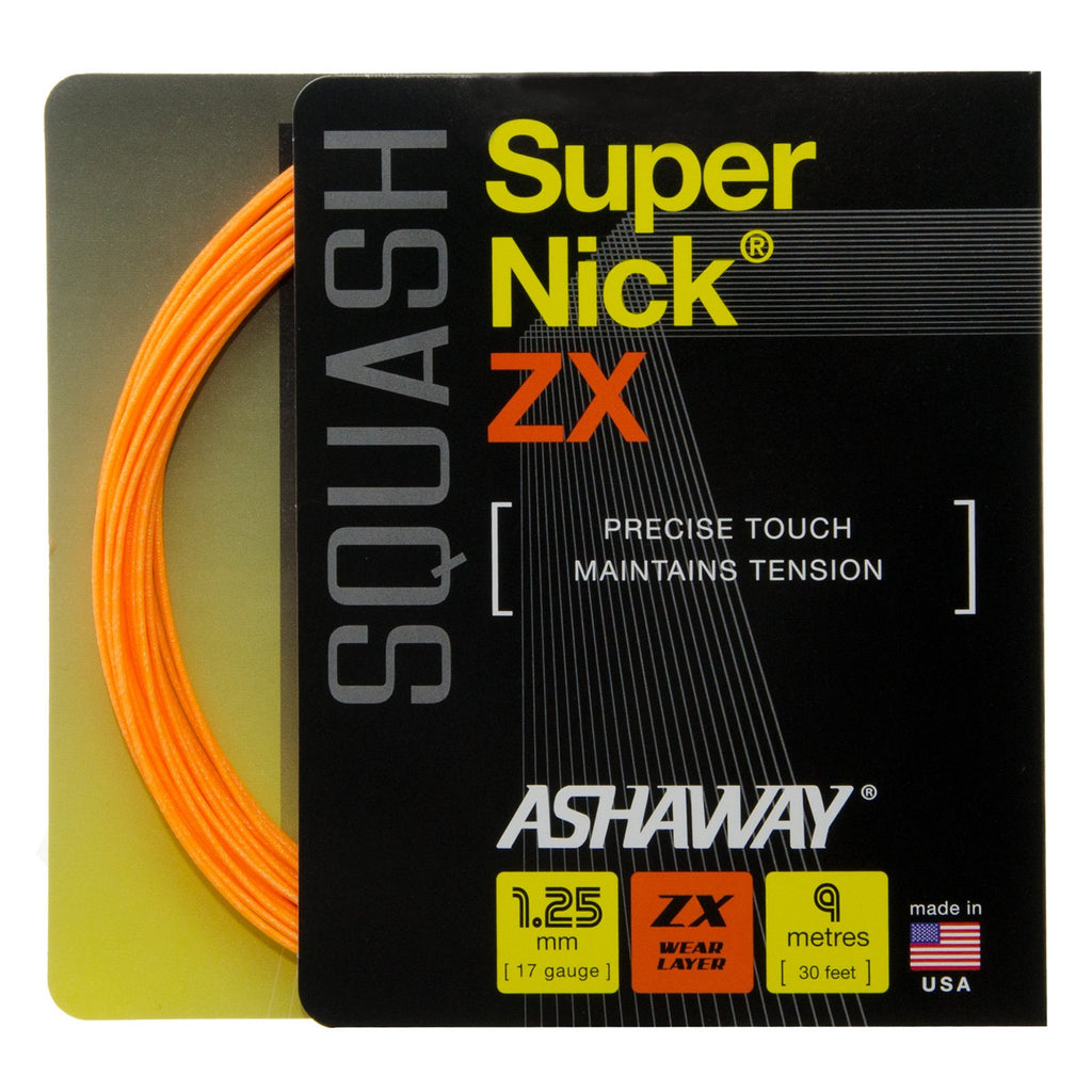 |Ashaway SuperNick ZX Wear Layer Squash String - 9m Set|