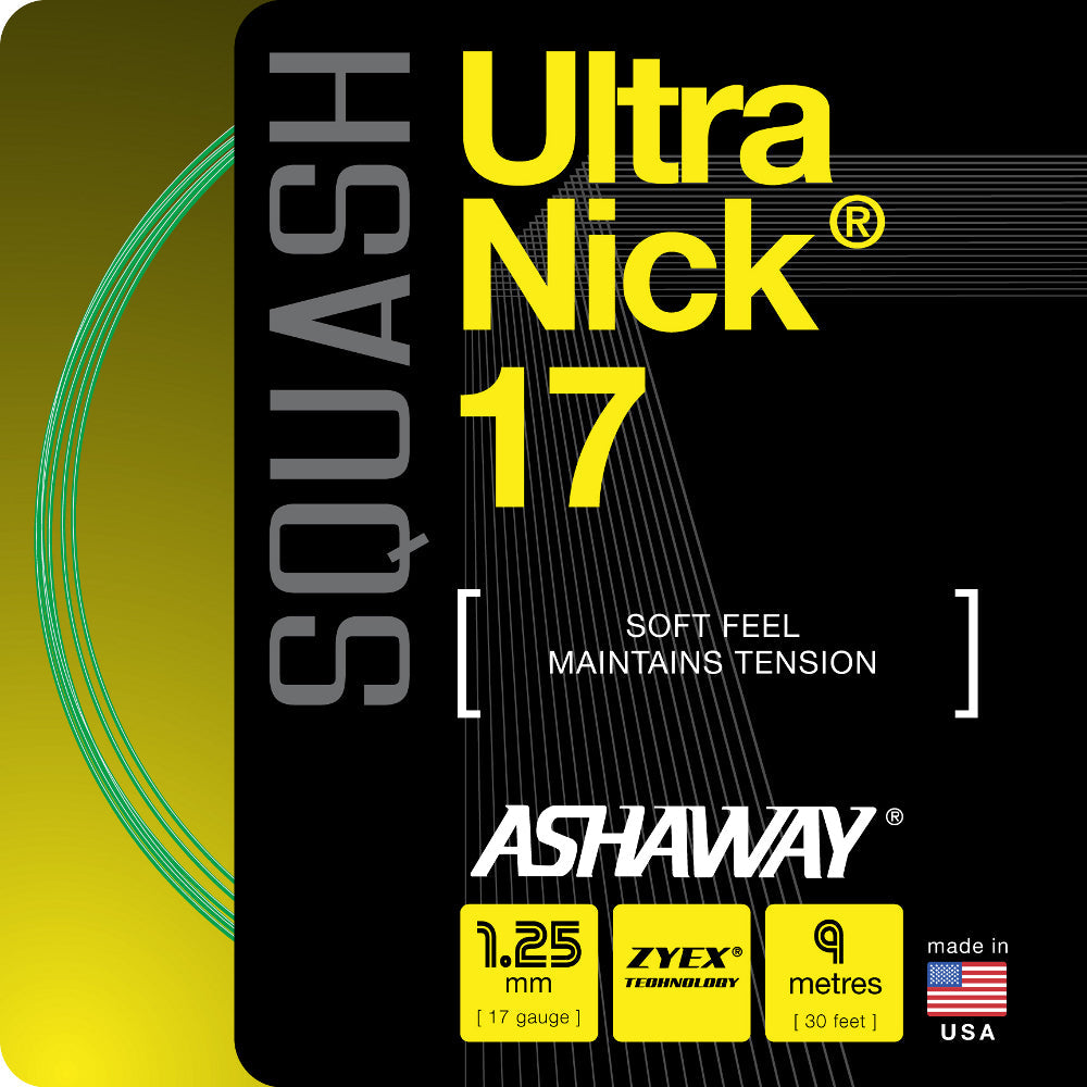 |Ashaway UltraNick 17 Squash String - 9m set|