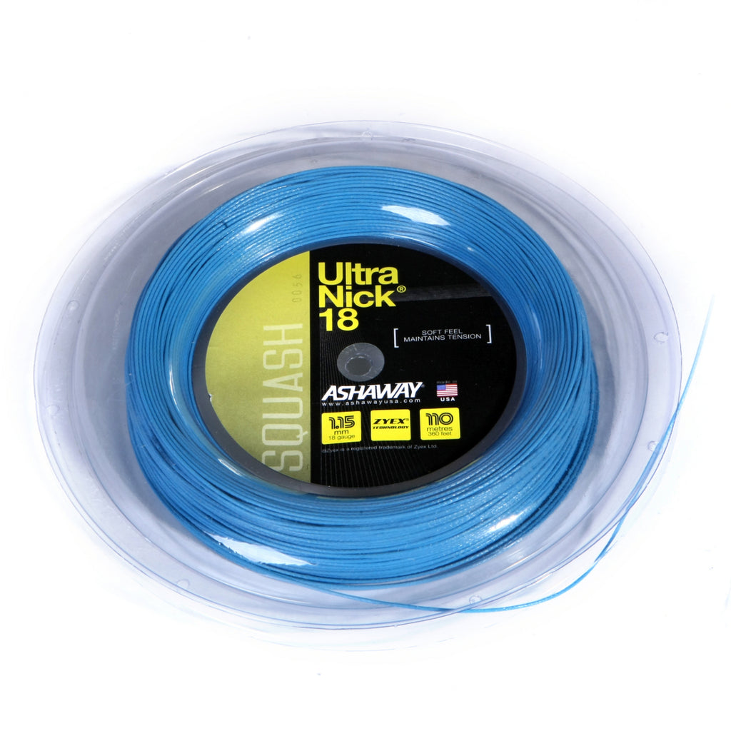 |Ashaway UltraNick 18 Squash String - 110m reel|