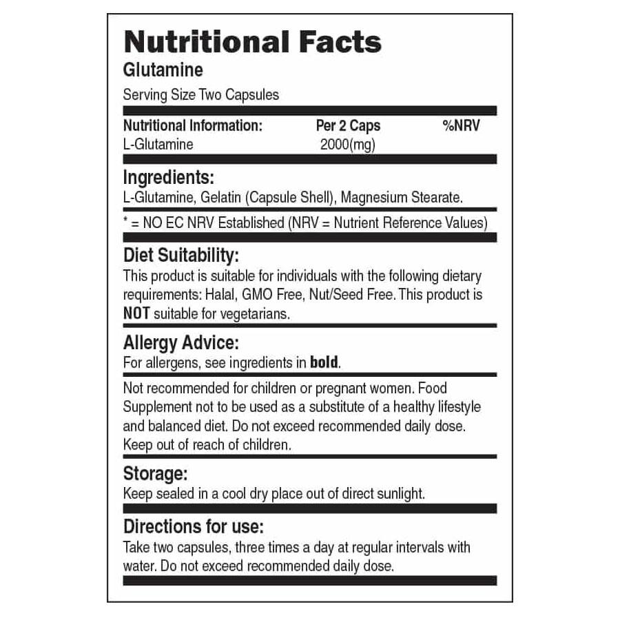 |Bio-Synergy Glutamine - Table|