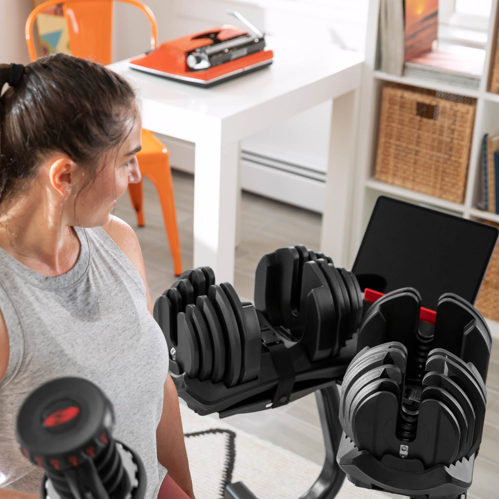 |Bowflex SelectTech Stand with Media Rack - Lifestyle2|