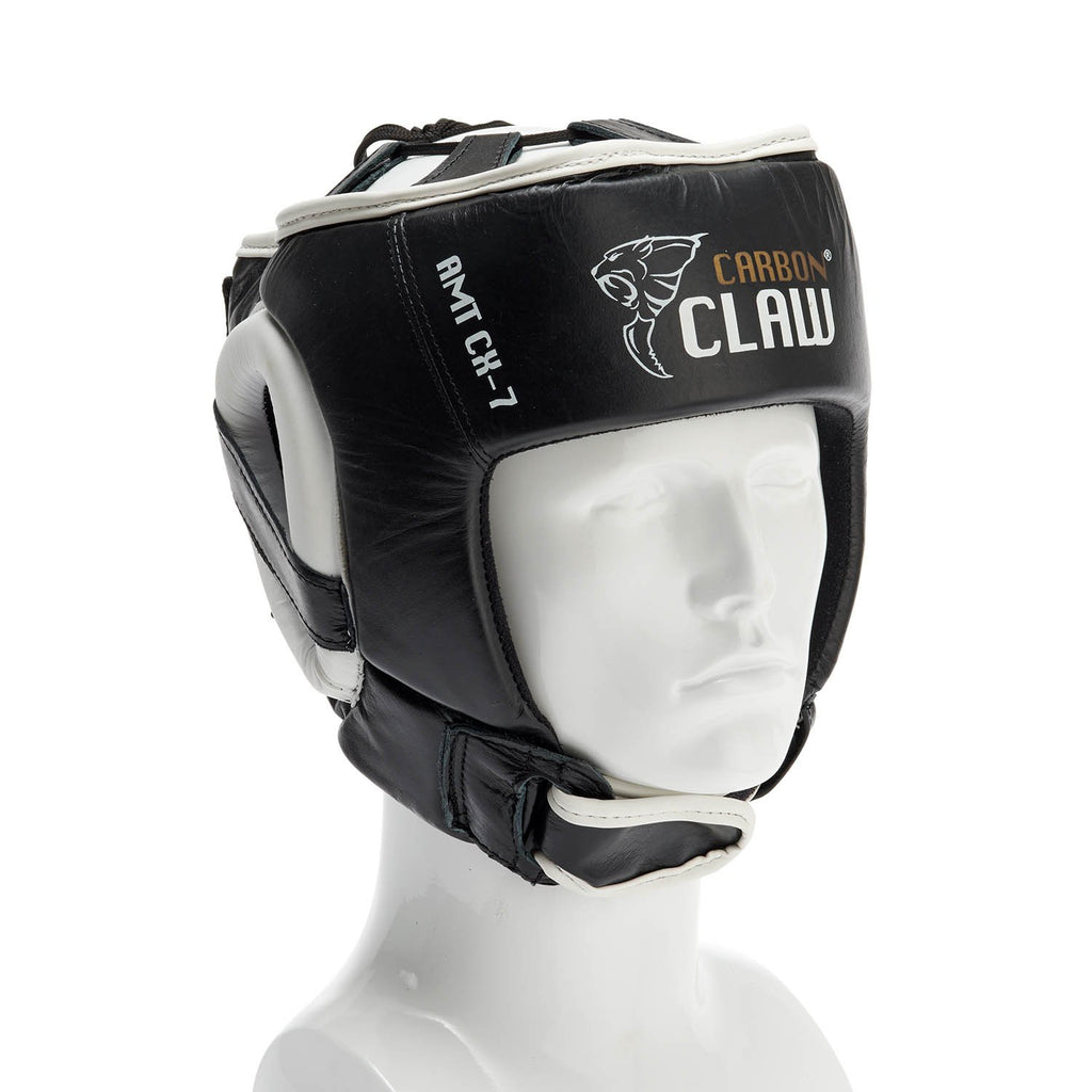 |Carbon Claw AMT CX-7 Black Leather Headguard - Front|