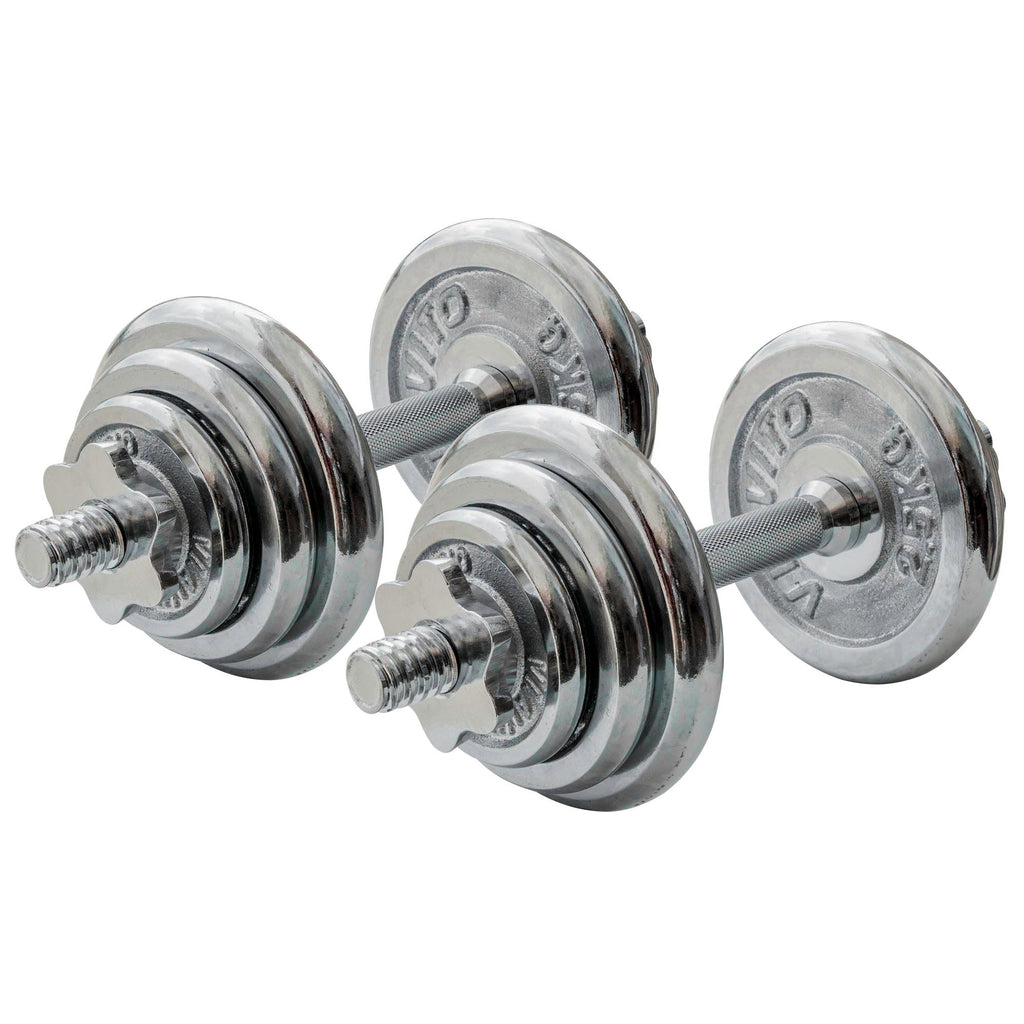 |Viavito20kgChromeDumbbellSet|