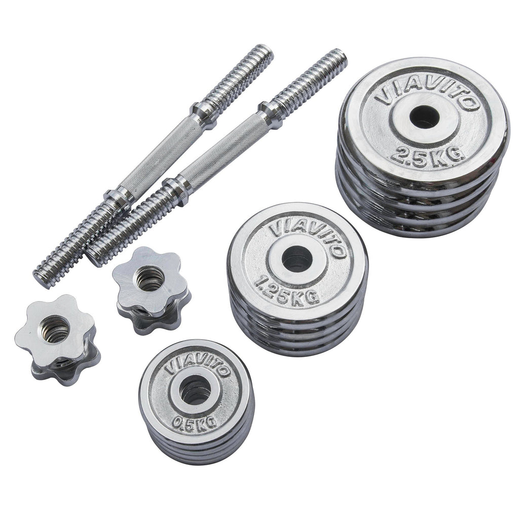 |Viavito20kgChromeDumbbellSetParts|