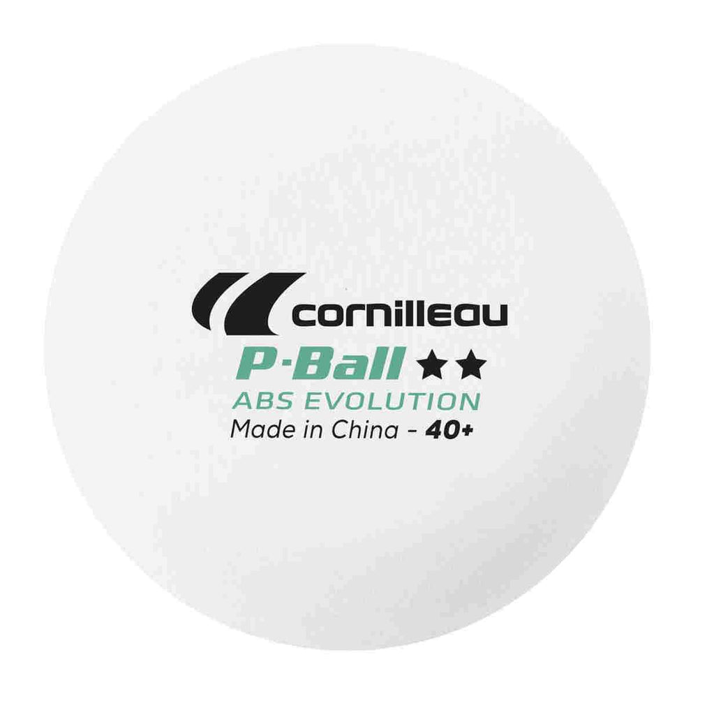 |Cornilleau ABS Evolution 2 Star Plastic Table Tennis Balls - Pack of 6 - Ball|