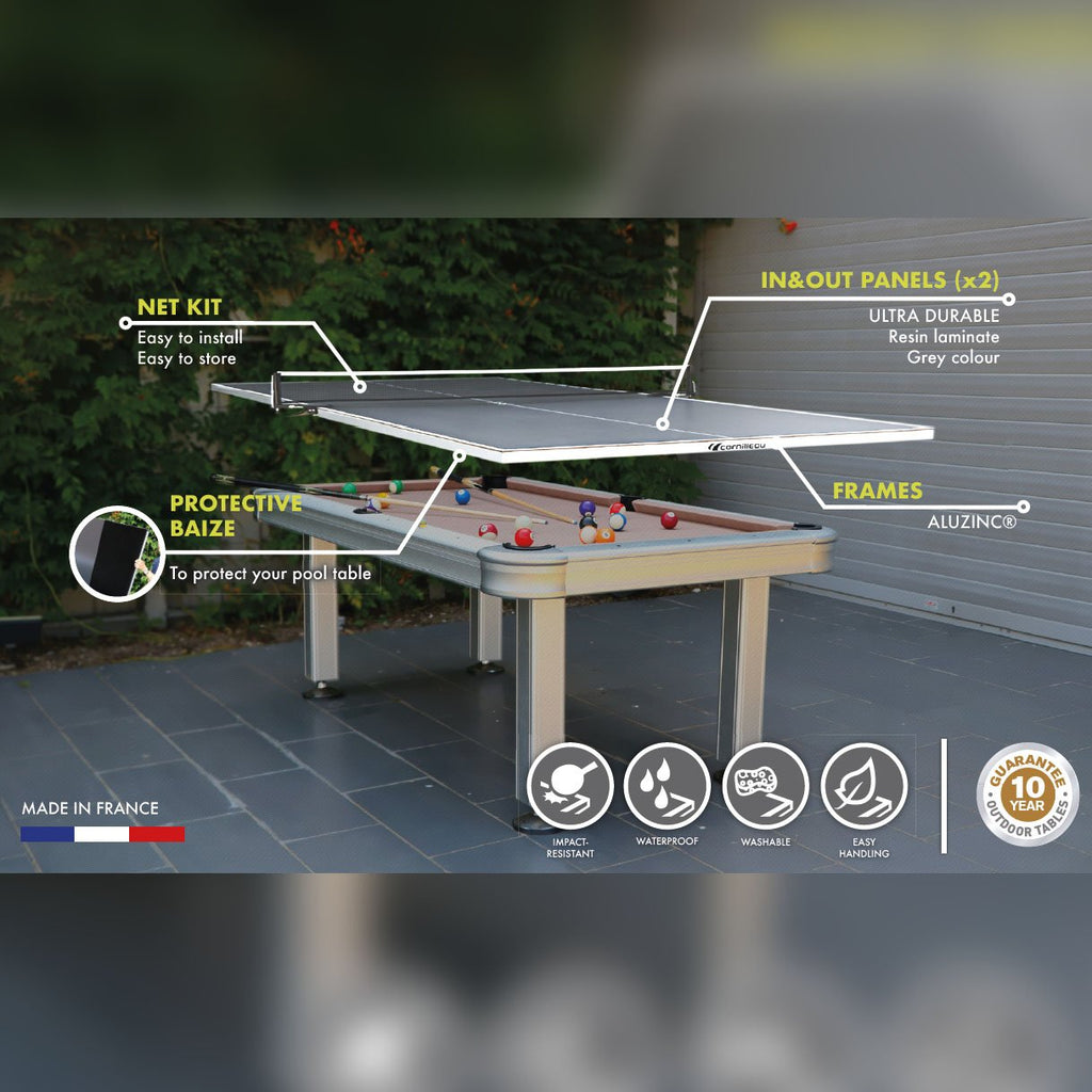 |Cornilleau Outdoor Conversion Table Tennis Top - Features|
