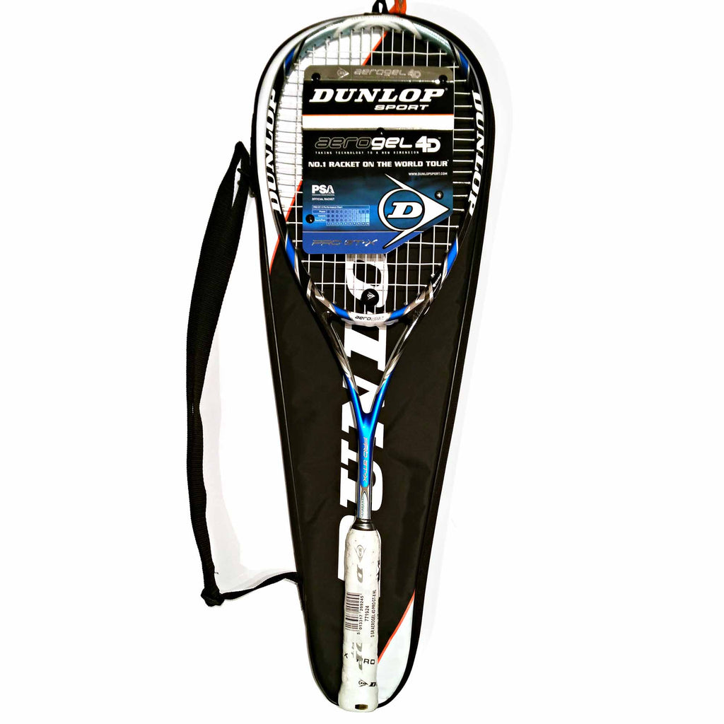 |Dunlop Aerogel 4D Pro GT-X Squash Racket Double Pack - Unpacked|