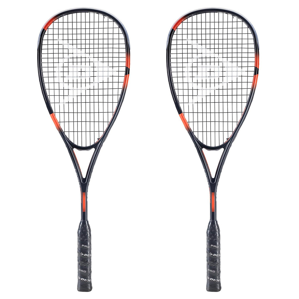 |Dunlop Apex Supreme Squash Racket Double Pack - Front|