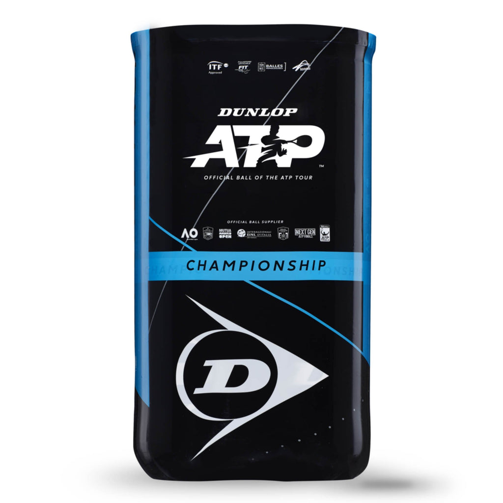 |Dunlop ATP Championship Tennis Balls - 4 Ball Tube Bi-Pack|