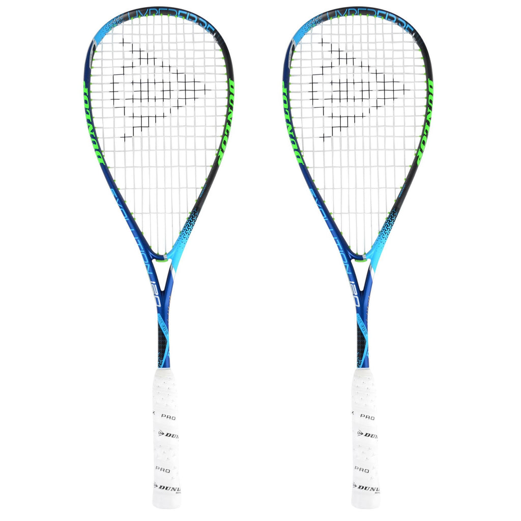|Dunlop Hyperfibre Plus Evolution Pro Squash Racket Double Pack|
