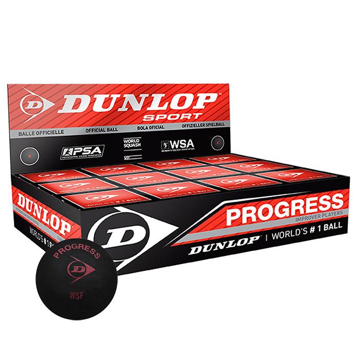 |Dunlop Progress Squash Balls - 1 Dozen|