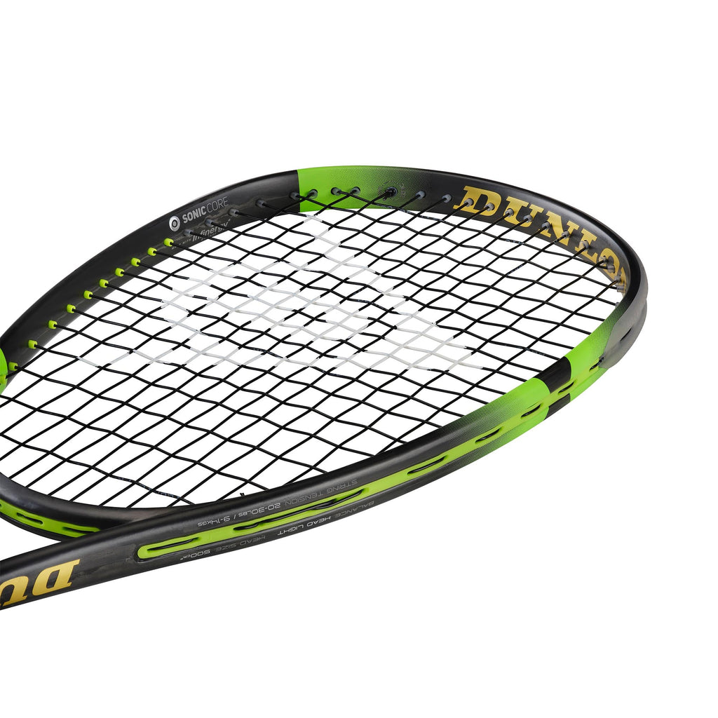 |Dunlop Sonic Core Elite 135 Squash Racket Double Pack AW22 - Head1|