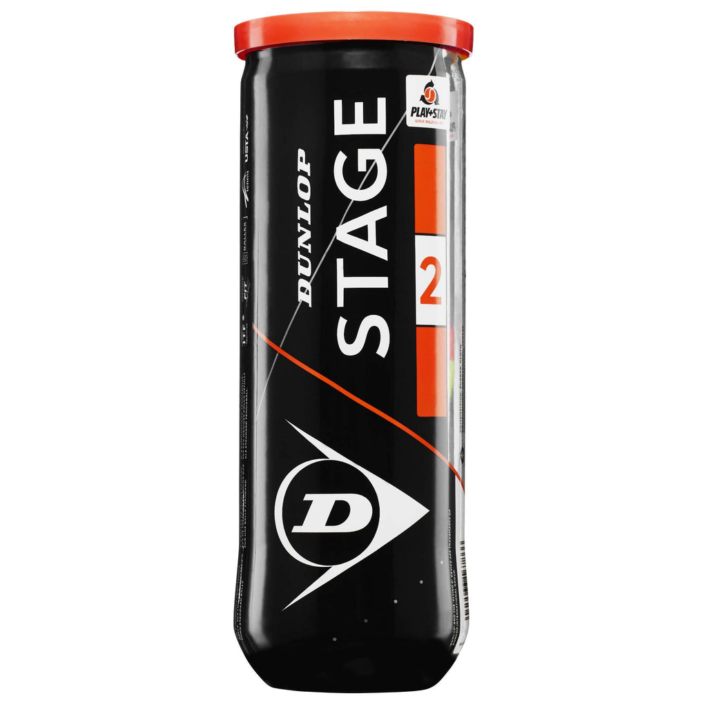 |Dunlop Stage 2 Orange Mini Tennis Balls - Tube of 3 2019|
