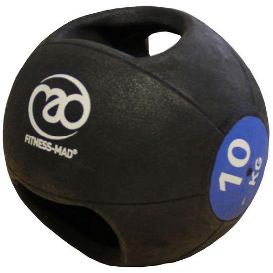 |Fitness Mad 10kg Double Grip Medicine Ball|