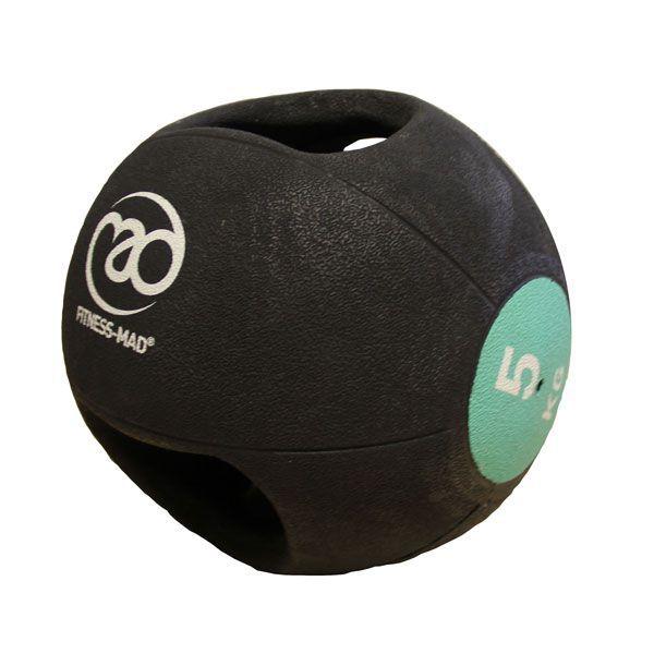 |Fitness Mad 5kg Double Grip Medicine Ball|