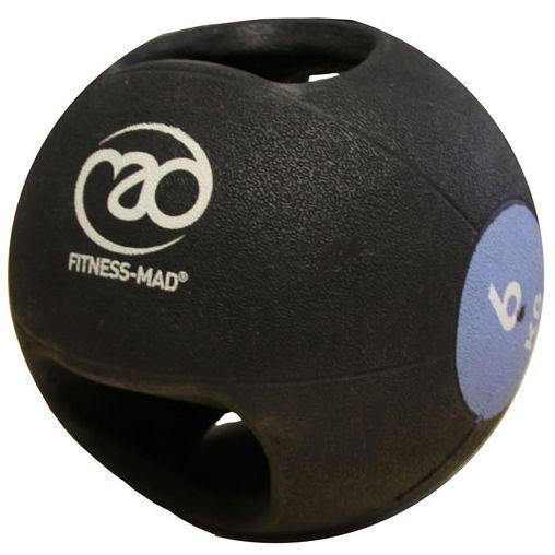 |Fitness Mad 6kg Double Grip Medicine Ball|