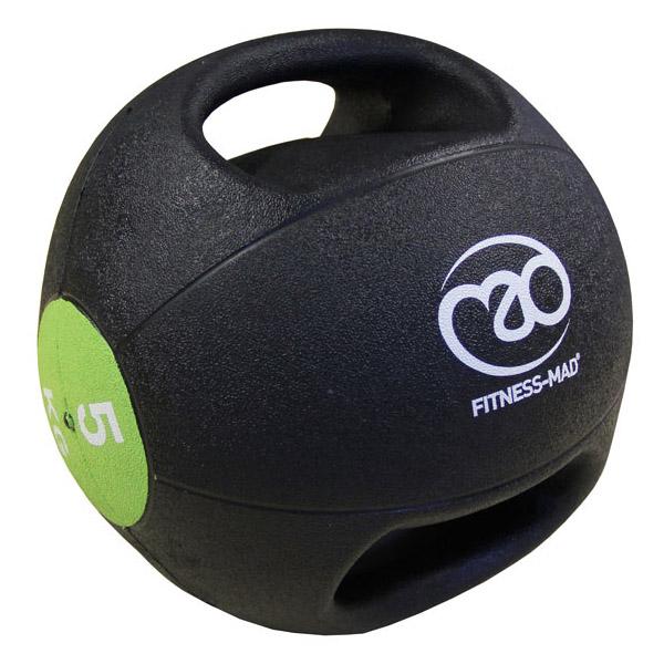 |Fitness Mad 5kg Double Grip Medicine Ball-new|
