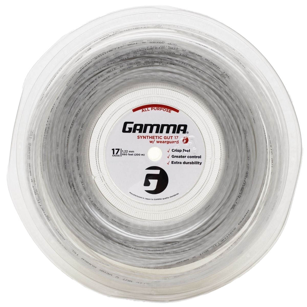 |Gamma Synthetic Gut 1.22mm Tennis String - 200m Reel -  New|