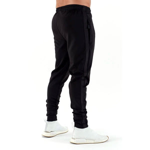 |Half Human Mens Poly Tapered Tracksuit Joggers - Back|