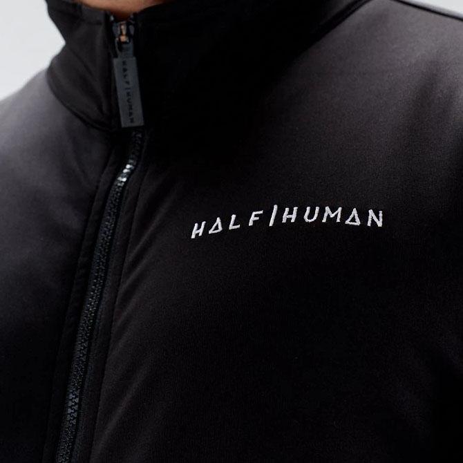 |Half Human Mens Poly Track Jacket - Model Front - Zoom|