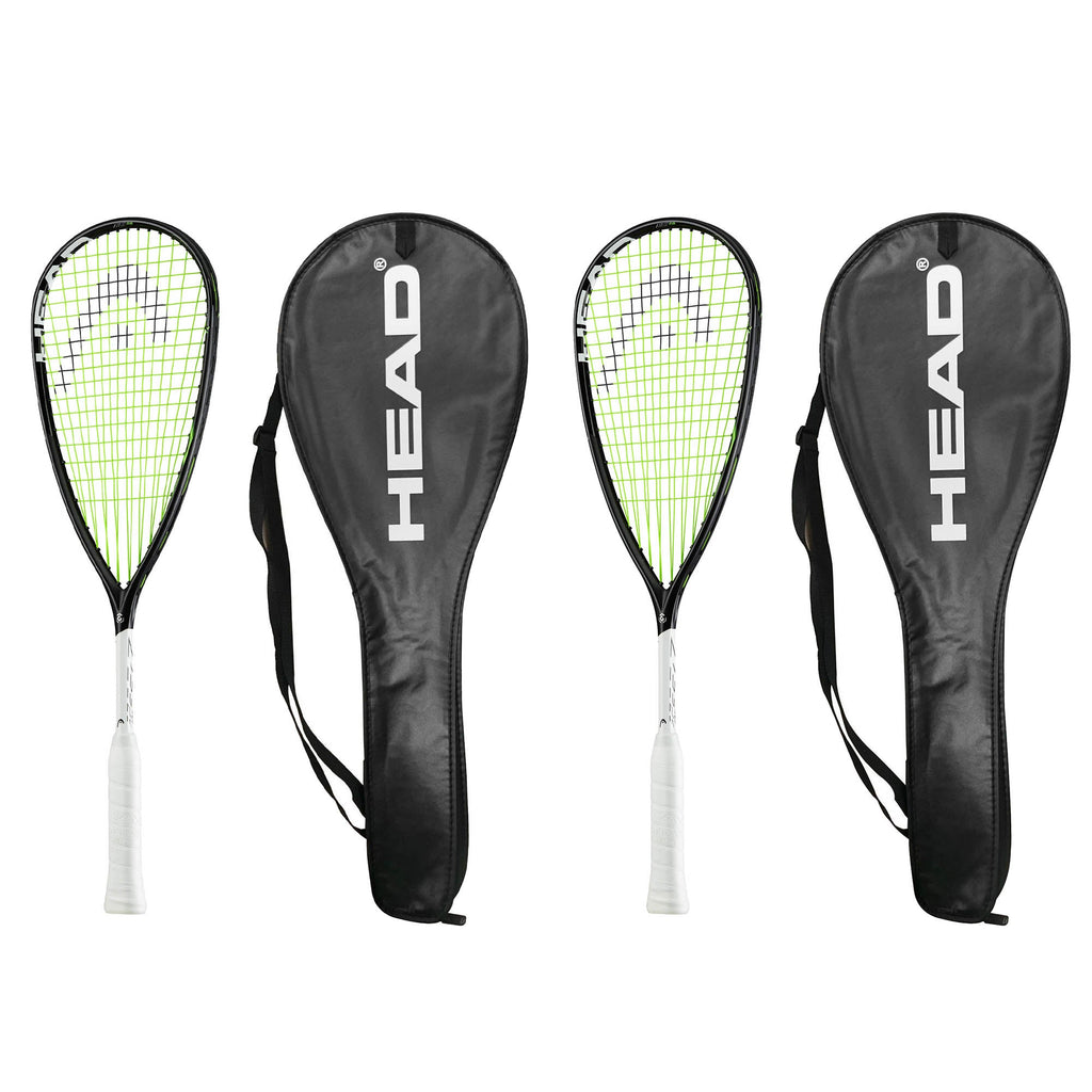 |Head Graphene 360 Speed 135 Slimbody Squash Racket Double Pack - Cover|