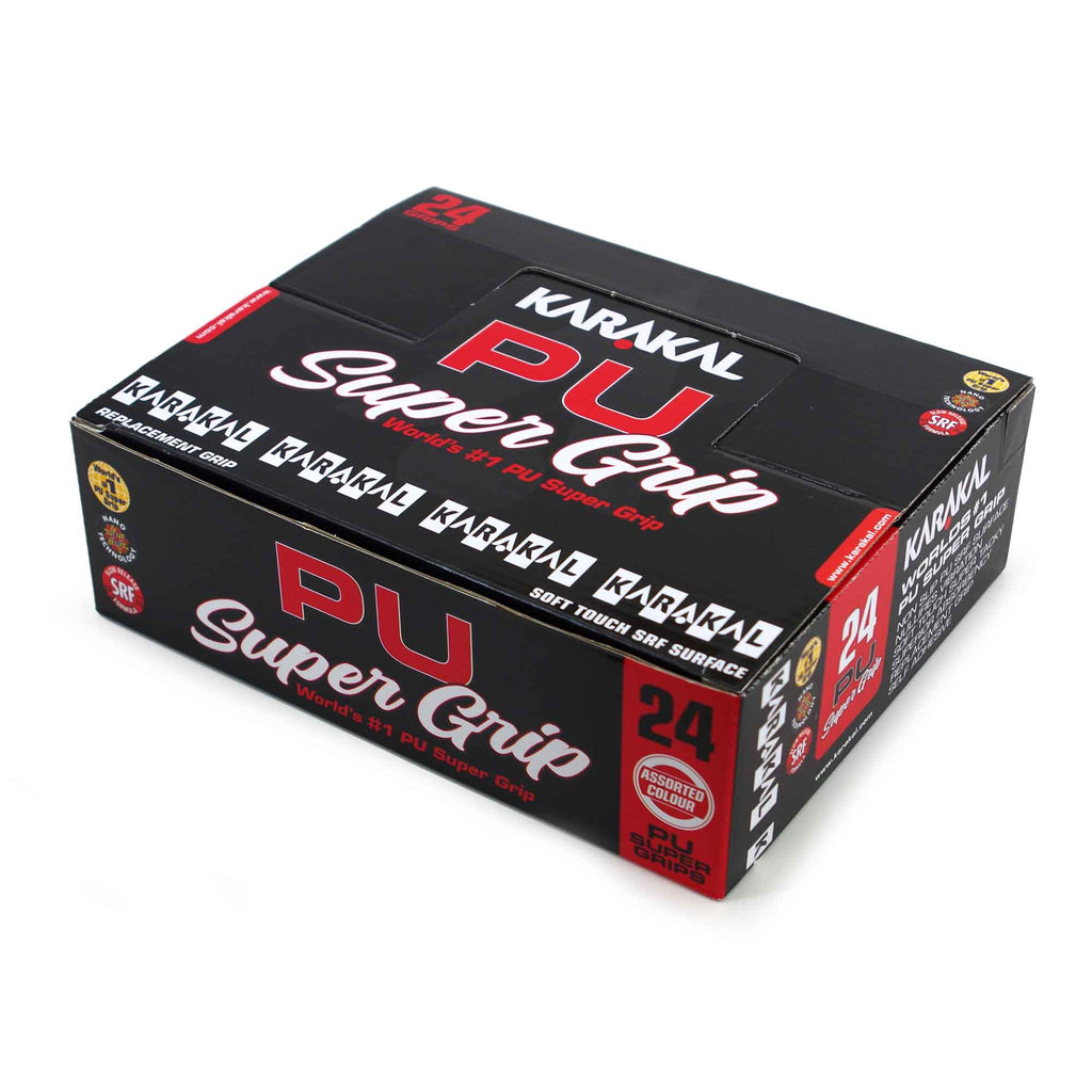 |Karakal Assorted Colour PU Super Replacement Grip (24 pack)  Box|