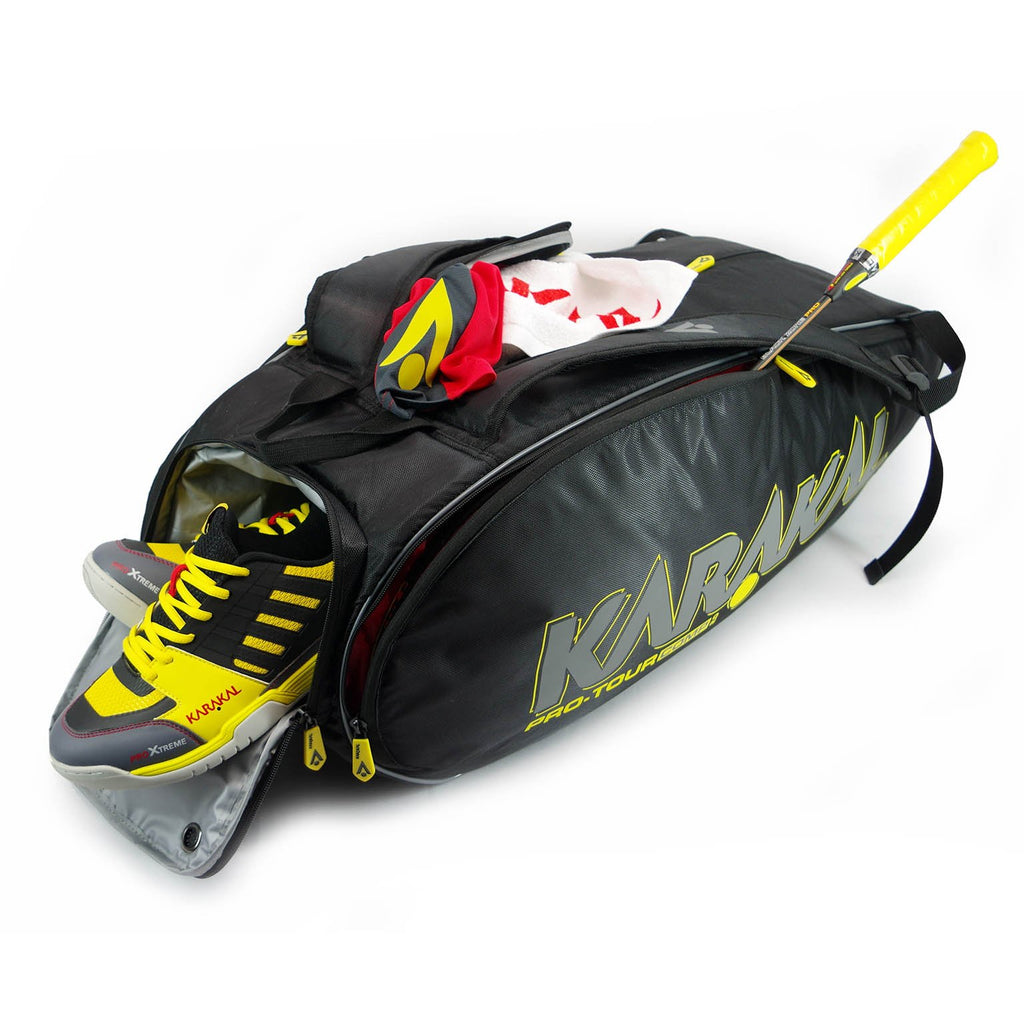 |Karakal Pro Tour 2.0 Comp 9 Racket Bag - In Use|