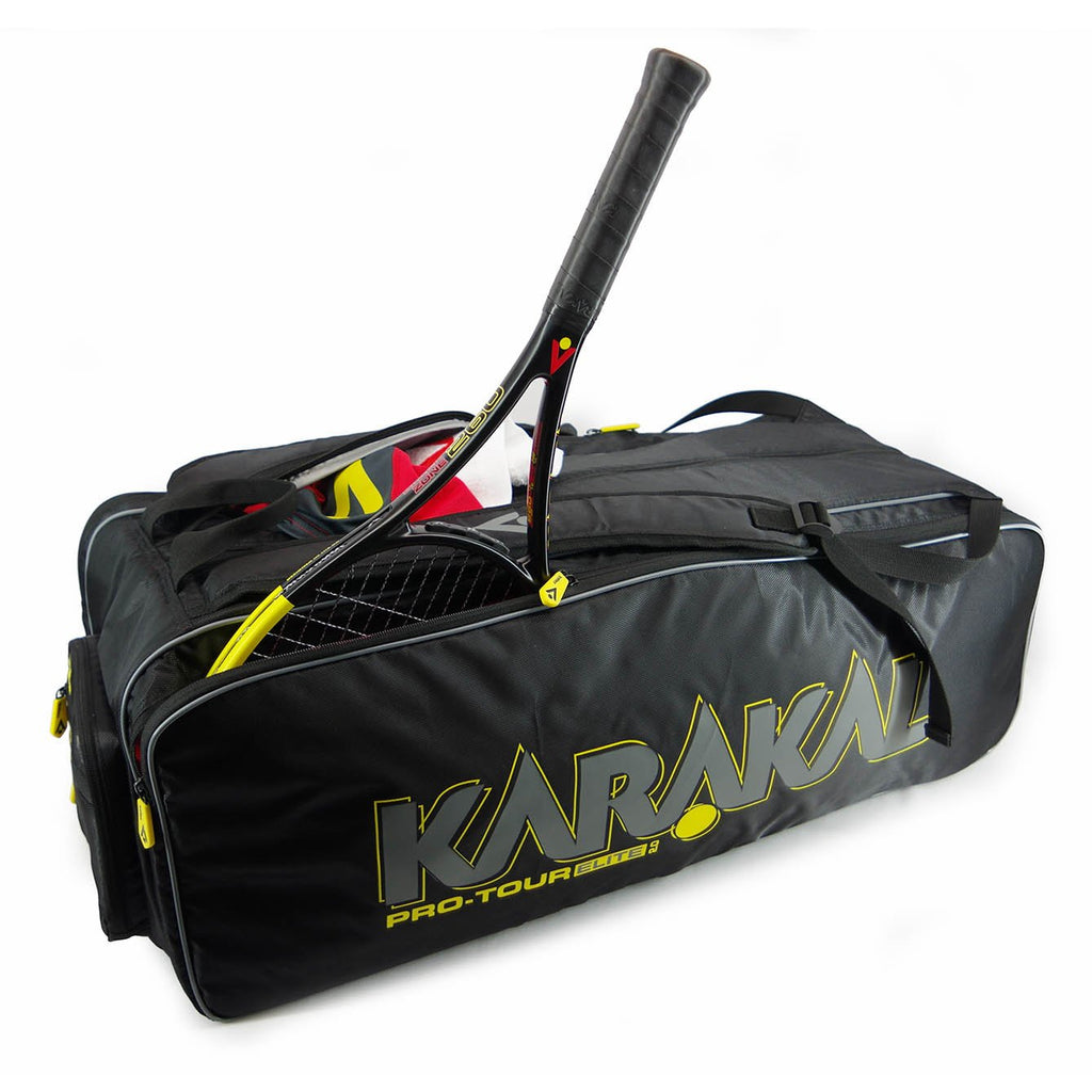 |Karakal Pro Tour 2.0 Elite 12 Racket Bag - In Use|