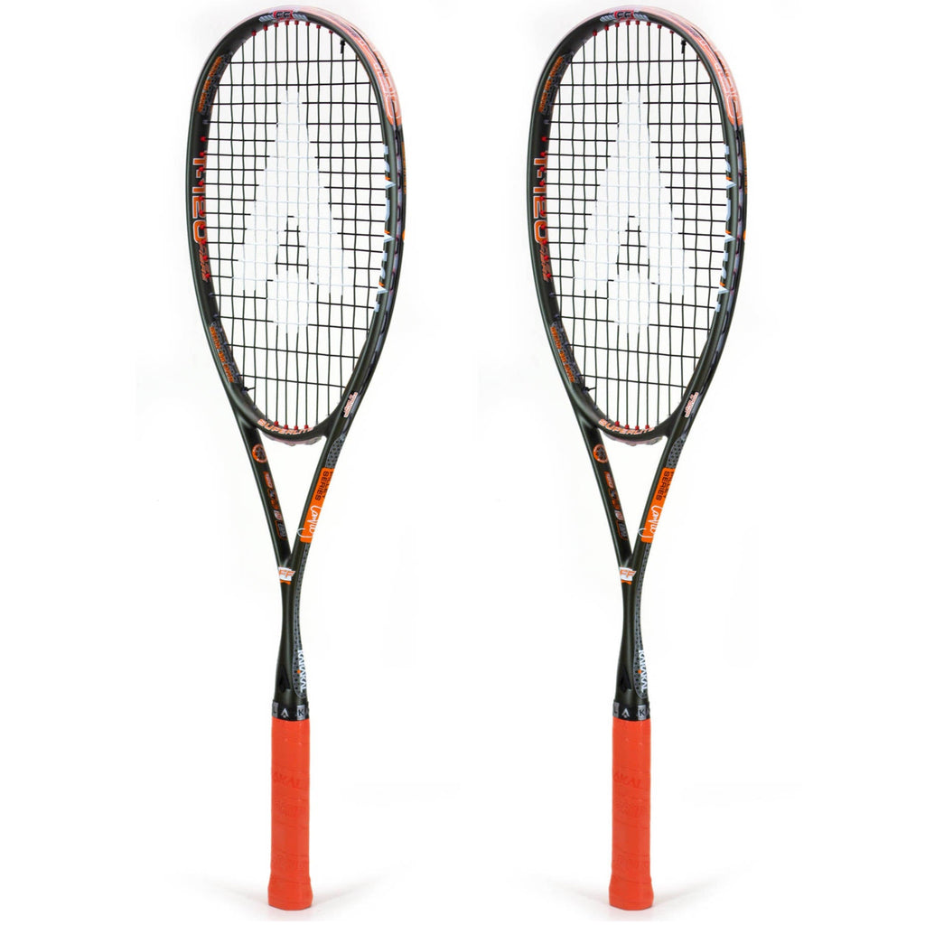 |Karakal T 120 FF Squash Racket Double Pack AW19 - Angled |