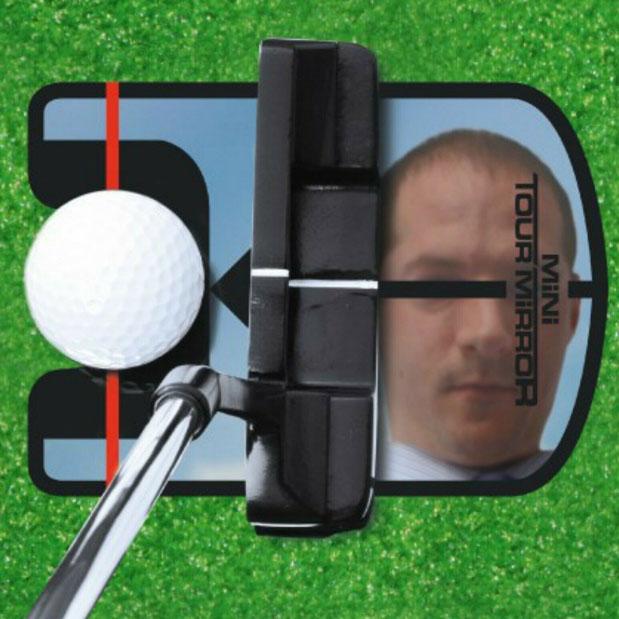|Longridge Mini Tour Mirror Golf Training Aid - In Use|