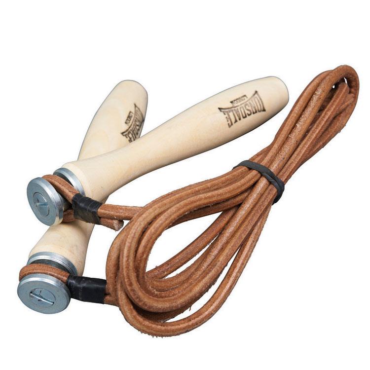 |Lonsdale Leather Ropes with Wooden Handle|