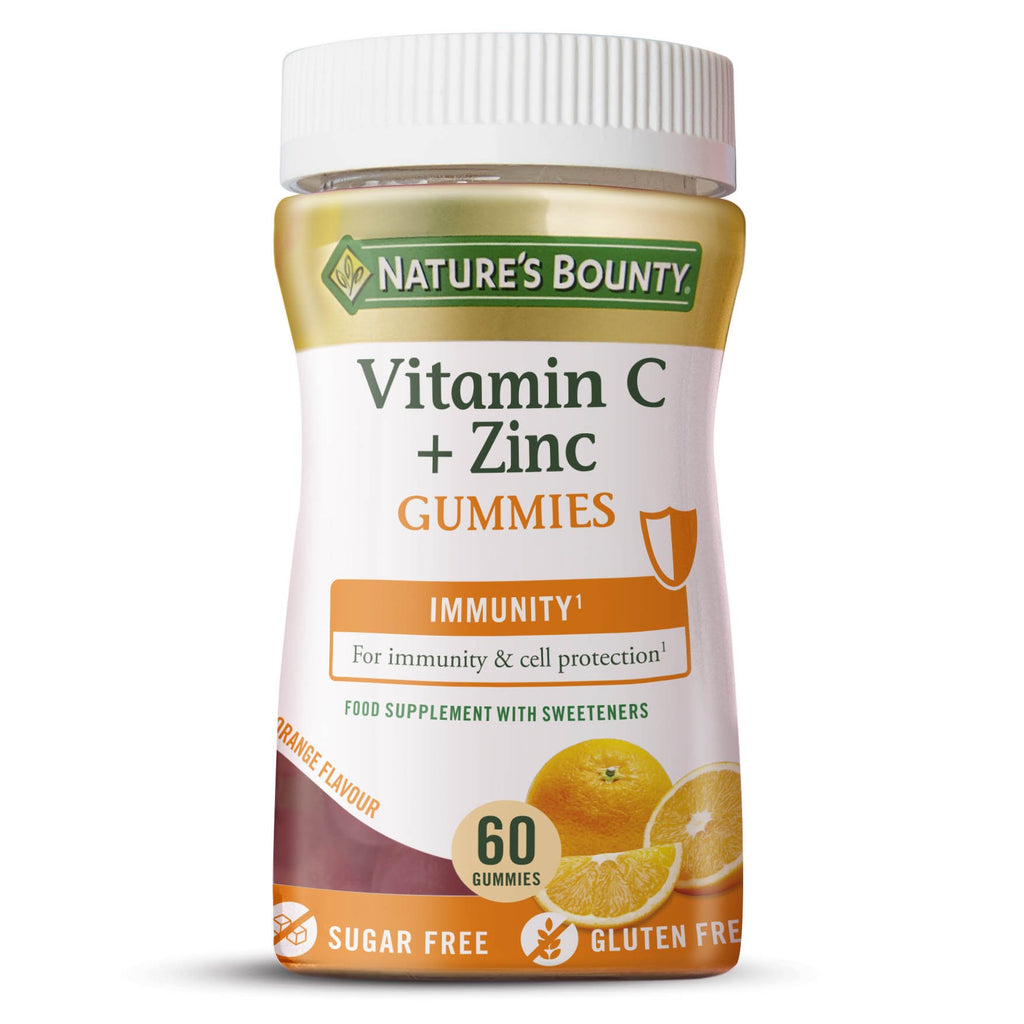 |Natures Bounty Vitamin C + Zinc Gummies - Pack of 60|