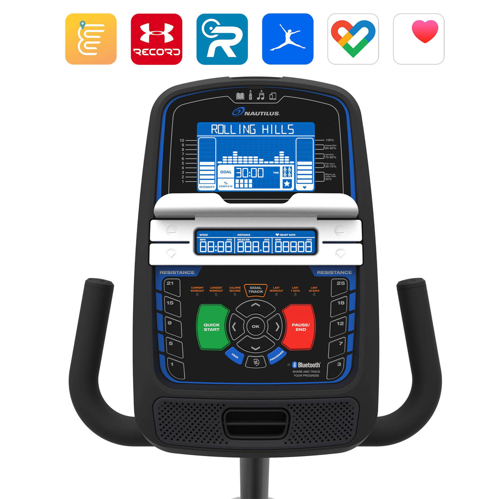 |Nautilus R626 Recumbent Exercise Bike - Apps|