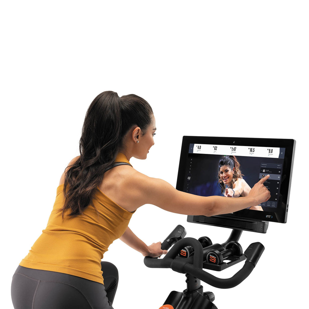 |NordicTrack Commercial S22i Studio Indoor Cycle 2021 - Console In Use|