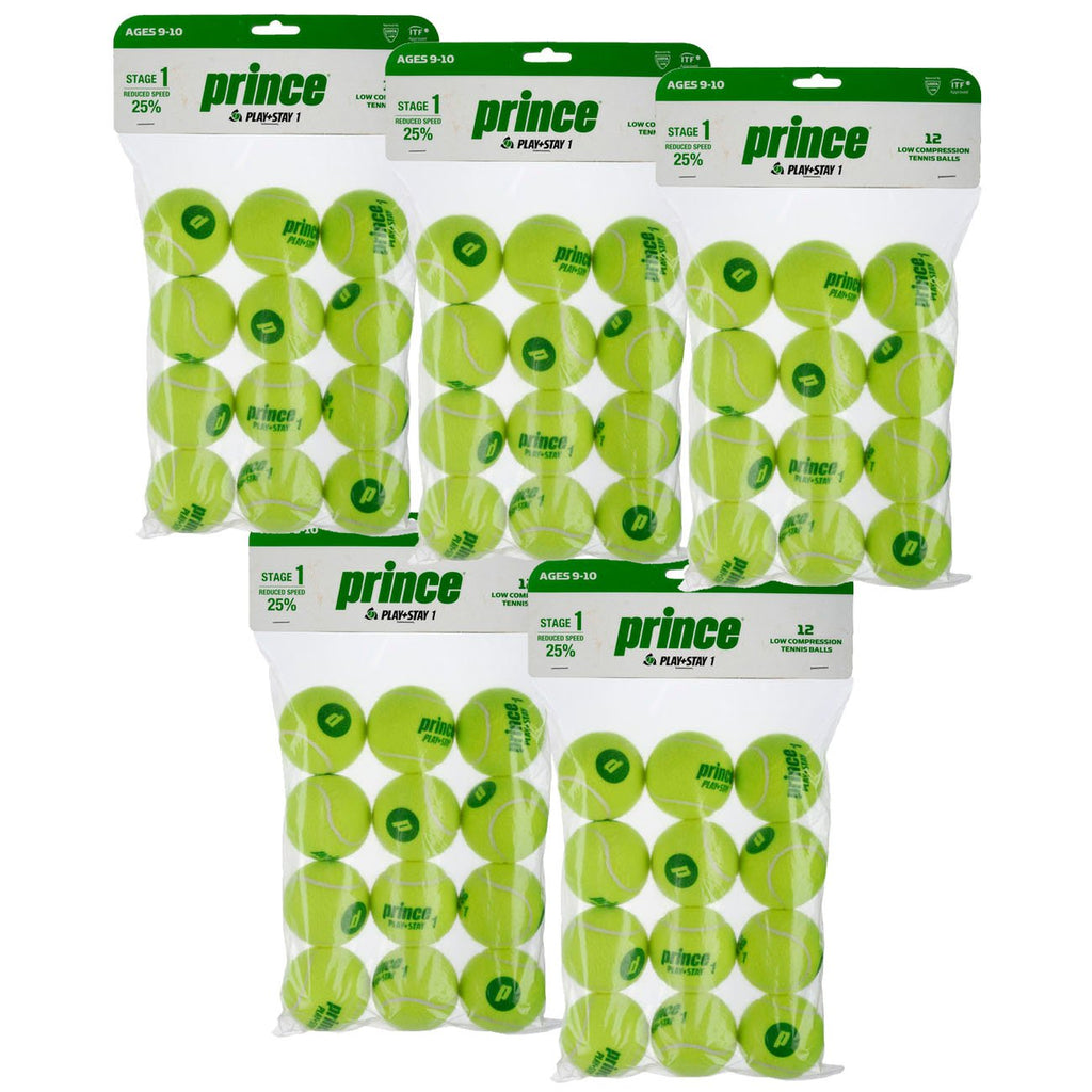 |Prince Play and Stay Stage 1 Green Dot Mini Tennis Balls - 5 Dozen Main|