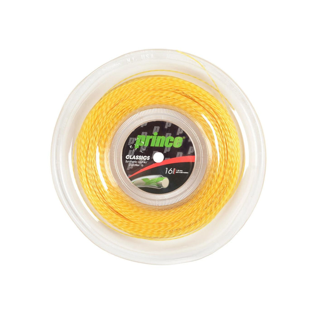|Prince Synthetic Gut with Duraflex Tennis String - 200m Reel - Gold|